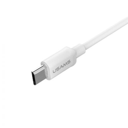 Töltő és adatkábel USB/Micro-USB csatlakozóval 2A 1 méter Usams U-Turn SJ098 fehér