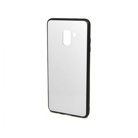 Telefontok üveg hátlappal Samsung Galaxy A8 Plus (2018) A730 fehér keretben