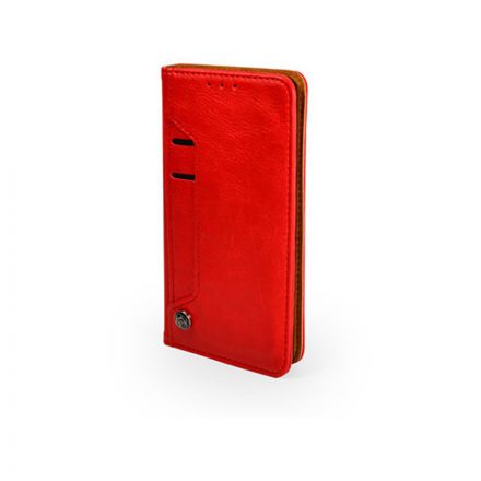 Card Holder Mágneses Bőrtok Samsung Galaxy S9 G960 Piros