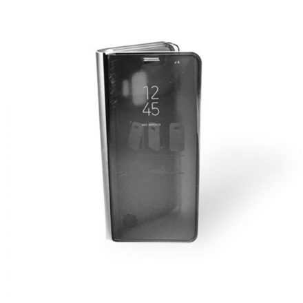 Clear view Samsung Galaxy S9 G960 oldalra nyíló tok ezüst