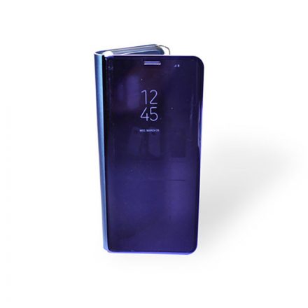 Clear view Samsung Galaxy S9 G960 oldalra nyíló tok kék