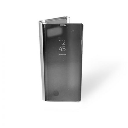 Clear view Samsung Galaxy Note 8 N950F oldalra nyíló tok ezüst