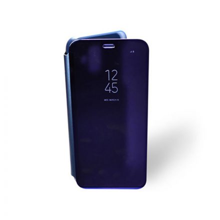Clear view Samsung Galaxy A6 (2018) A600 oldalra nyíló tok kék