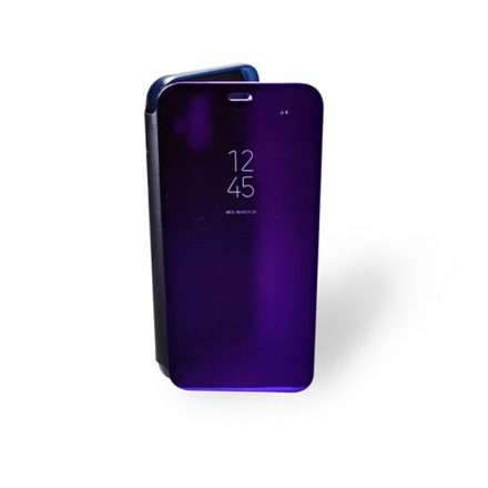 Clear view Samsung Galaxy A6 (2018) A600 oldalra nyíló tok lila