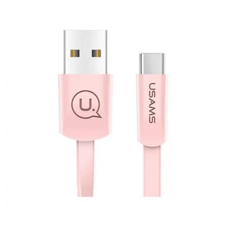 Töltő és adatkábel USB/Type-C csatlakozóval 3A 1.2 méter Usams SJ200 U2 pink