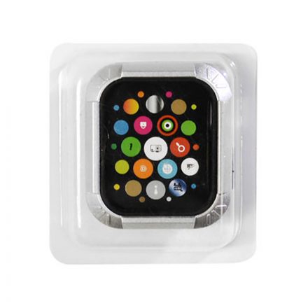 TPU óratok szilikon borítással Apple Watch 4 40 mm ezüst