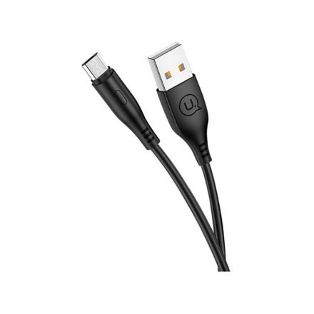 Töltő és adatkábel USB/Micro-USB csatlakozóval 2A 1 méter Usams U-Turn SJ098 fekete