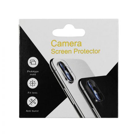 Karc és ütésálló kameravédő üvegfólia átlátszó szélekkel iPhone X Lens Prot