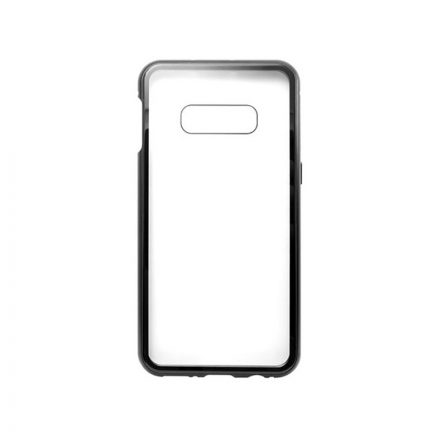 Mágneses abszorpciós telefontok Samsung Galaxy S10E G970F Luxury fekete-átlátszó