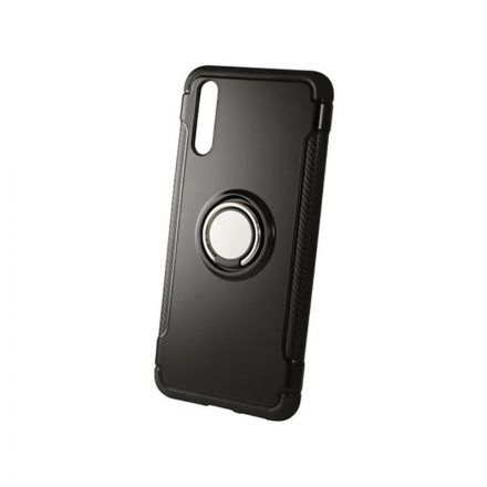 TPU telefontok karbon kerettel Huawei P20 Newer Magnetic + Ring fekete