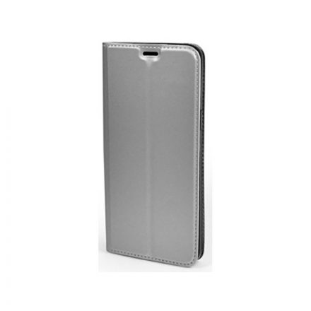 Smart Magnetic mágneses oldalra nyíló tok Samsung Galaxy A7 (2018) A750 ezüst