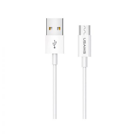 Töltő és adatkábel USB/Micro-USB csatlakozóval 2.4A 1 méter Usams SJ284 U23 fehér