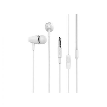 Vezetékes fülhallgató, headset 3,5 mm-es Jack csatlakozóval Hoco M34 Honor fehér