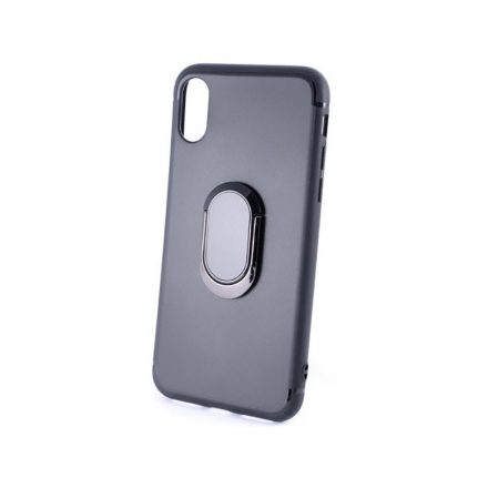 TPU telefontok Magnetic + Ovalring iPhone X/XS fekete