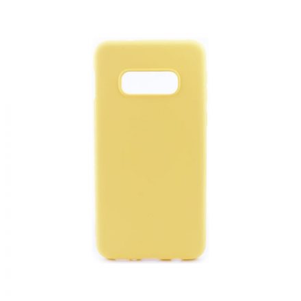Gumis TPU Műanyagtok Samsung Galaxy S10E G970F TJ sárga