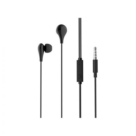 Vezetékes fülhallgató, headset 3,5 mm-es Jack csatlakozóval Borofone BM24 Milo fekete