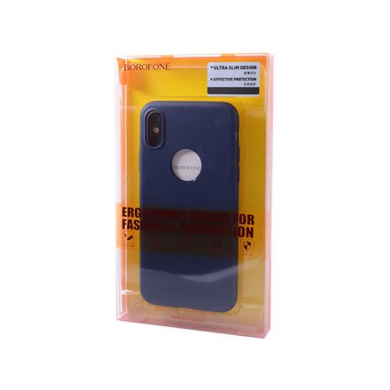 Borofone Bi2 Genfeel iPhone X/XS 0,8 mm TPU Tok Sötétkék