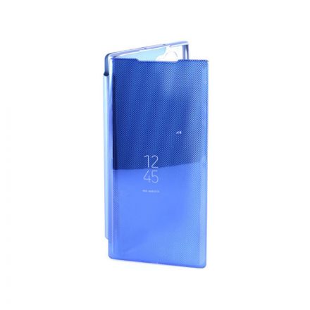 Clear view Samsung Galaxy Note 10 N970 oldalra nyíló tok kék