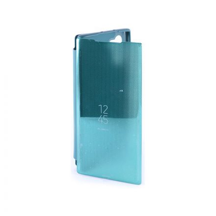 Clear view Samsung Galaxy Note 10 N970 oldalra nyíló tok zöld
