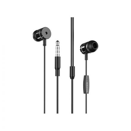 Vezetékes fülhallgató, headset 3,5 mm-es Jack csatlakozóval Borofone BM31 Mysterious fekete