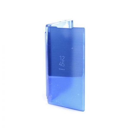 Clear view Samsung Galaxy Note 10 Plus N975 oldalra nyíló tok kék