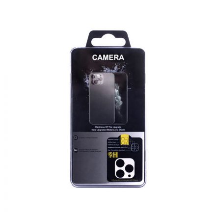Karc és ütésálló kameravédő üvegfólia átlátszó szélekkel iPhone 11 Pro 3D FS