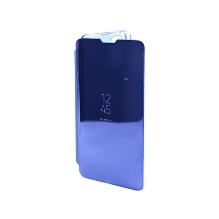 Clear view Samsung Galaxy S20 G980F oldalra nyíló tok kék