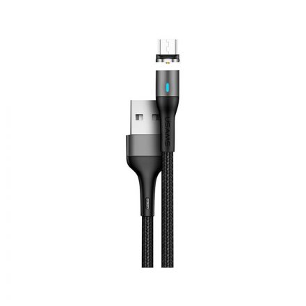 Mágneses töltőkábel Micro-USB csatlakozóval 1 méter Usams SJ335 U29 Magnetic fekete