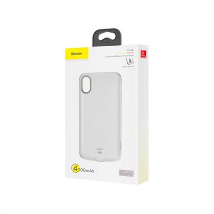 Akkumulátoros hátlap iPhone X/XS Baseus Liquid Back Clamp fehér