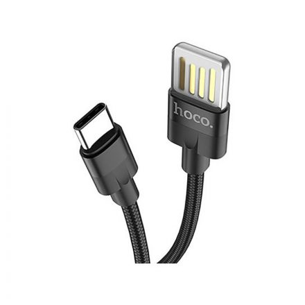 Töltő és adatkábel USB/Type-C csatlakozóval 2.4A 1.2 méter Hoco U55 fekete