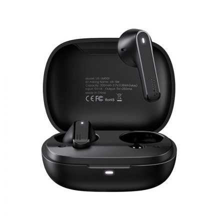 Bluetooth fülhallgató, stereo headset Usams SM TWS 5.0 fekete