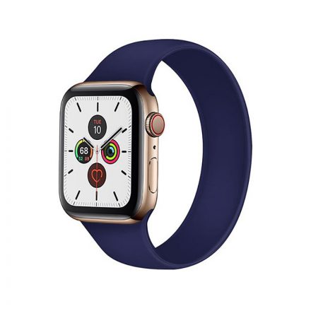 Szilikon körpánt óraszíj Apple Watch 38 mm/Watch 4 40 mm/Watch 7 41 mm M-es méret sötétkék