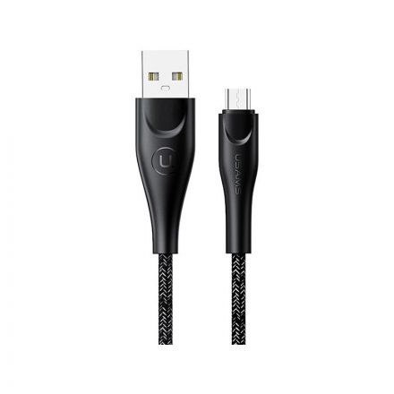 Töltő és adatkábel USB/Micro-USB csatlakozóval 2A 1 méter Usams U41 SJ396 fekete