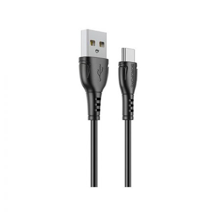 Töltő és adatkábel USB/Type-C csatlakozóval 3A 1 méter Borofone BX51 Triumph fekete