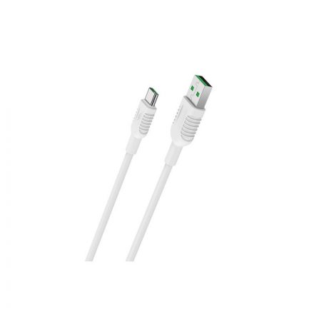 Töltő és adatkábel USB/Type-C csatlakozóval 5A 1 méter Borofone BX33 Type-C fehér