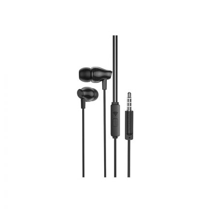 Vezetékes fülhallgató, headset 3,5 mm-es Jack csatlakozóval Borofone BM61 Wanderer fekete