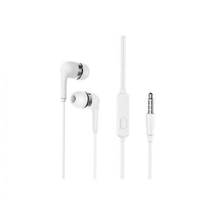 Vezetékes fülhallgató, headset 3,5 mm-es Jack csatlakozóval YooUp E01 fehér