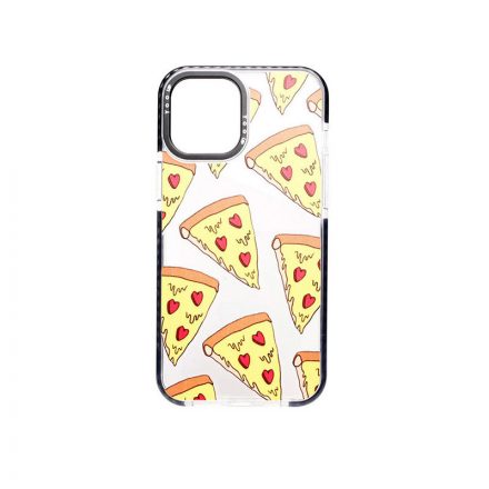 Mintás TPU telefontok Pizza iPhone 12 Pro Max YooUp fekete