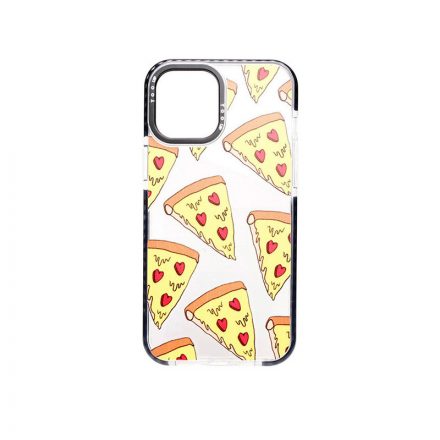 Mintás TPU telefontok Pizza iPhone 12 Mini YooUp fekete