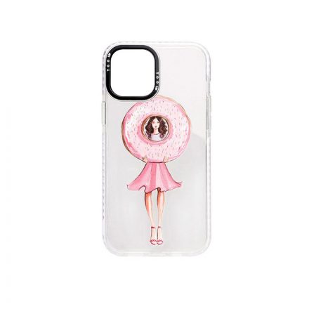 YooUp iPhone 12 Pro Max Mintás Tok Donut Girl fehér