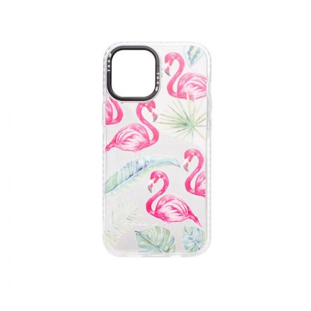 YooUp iPhone 12 Pro Max Mintás Tok Flamingo Fehér