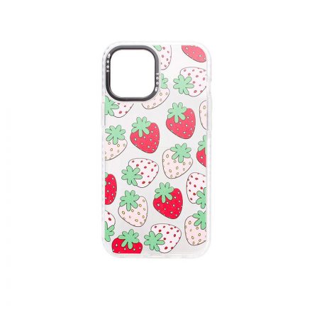 Mintás TPU telefontok Strawberry iPhone 11 Pro YooUp fehér