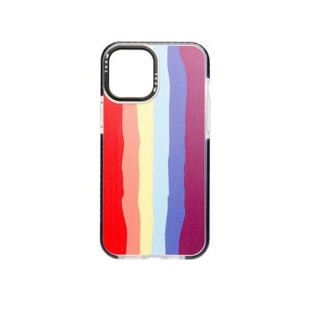 Mintás TPU telefontok Rainbow iPhone 12 Mini YooUp fekete