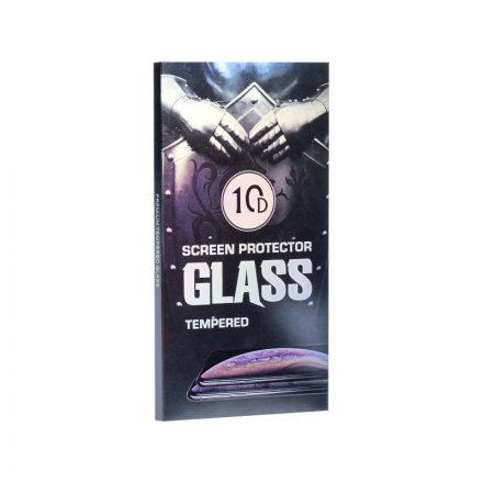 Karc és ütésálló üvegfólia fekete kerettel Samsung Galaxy S21 FE G990B 10D