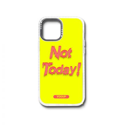 Mintás telefontok Not Today iPhone 12 Mini YooUp fehér kerettel