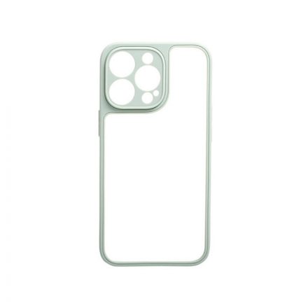 Matt 0.38 mm vastag átlátszó TPU telefontok iPhone 13 Mini zöld kerettel