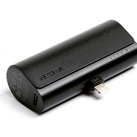 Power Bank 5000 mAh Veger PlugOn L V0556P PD20W/PD18W Lightning fekete