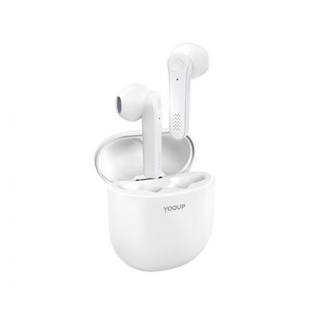 Bluetooth fülhallgató, stereo headset YooUp E09 Serenity fehér