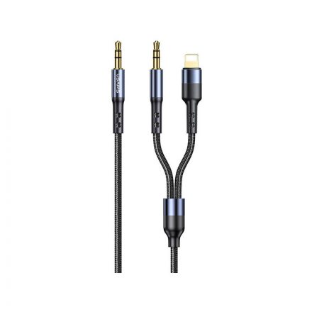 Audiókábel Lightning/3.5 mm-es Jack csatlakozóval 1.2 méter Usams SJ554 grafit