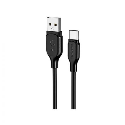 Töltő és adatkábel USB/Type-C csatlakozóval 3A 1 méter Borofone BX42 Encore fekete